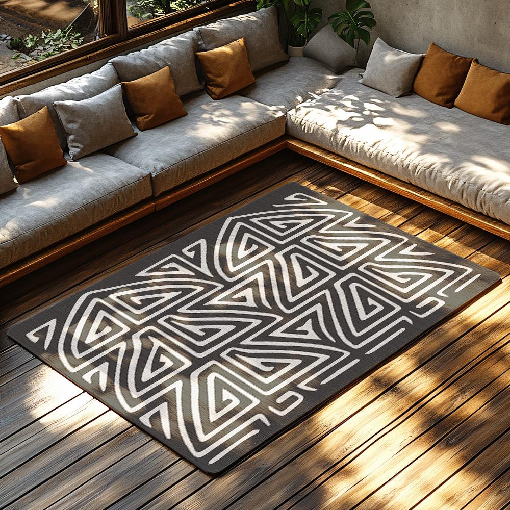 Geometric Pattern Doormat Indoor Outdoor Rug Washable Floor Mat Entrance Carpet Home Decor Modern Abstract Area Rug Non Slip
