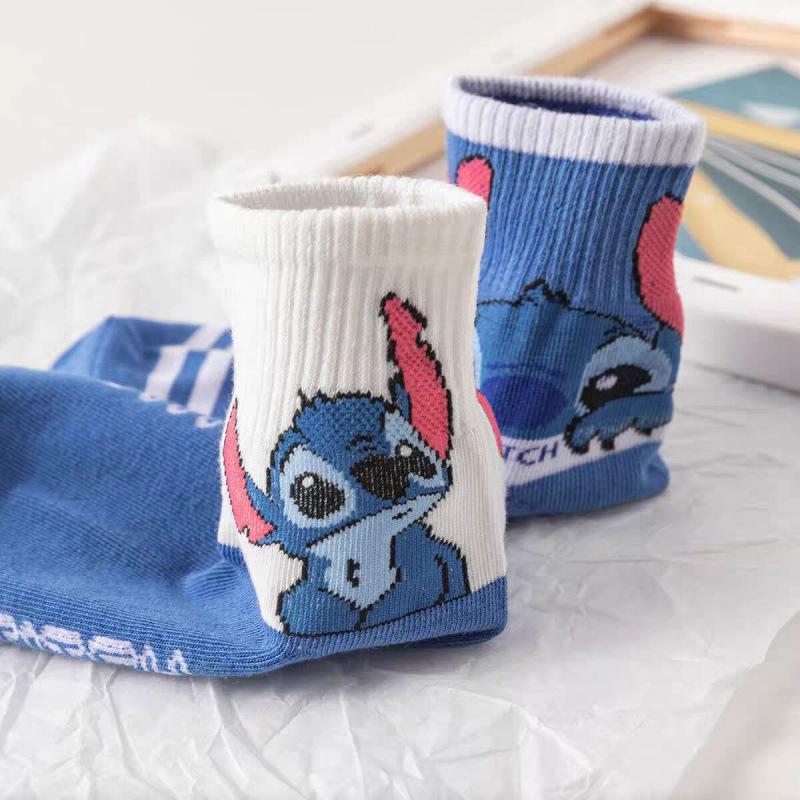 Japanese Style Women's Mid-Calf Anime Cartoon Socks - Cute Stitcher Design