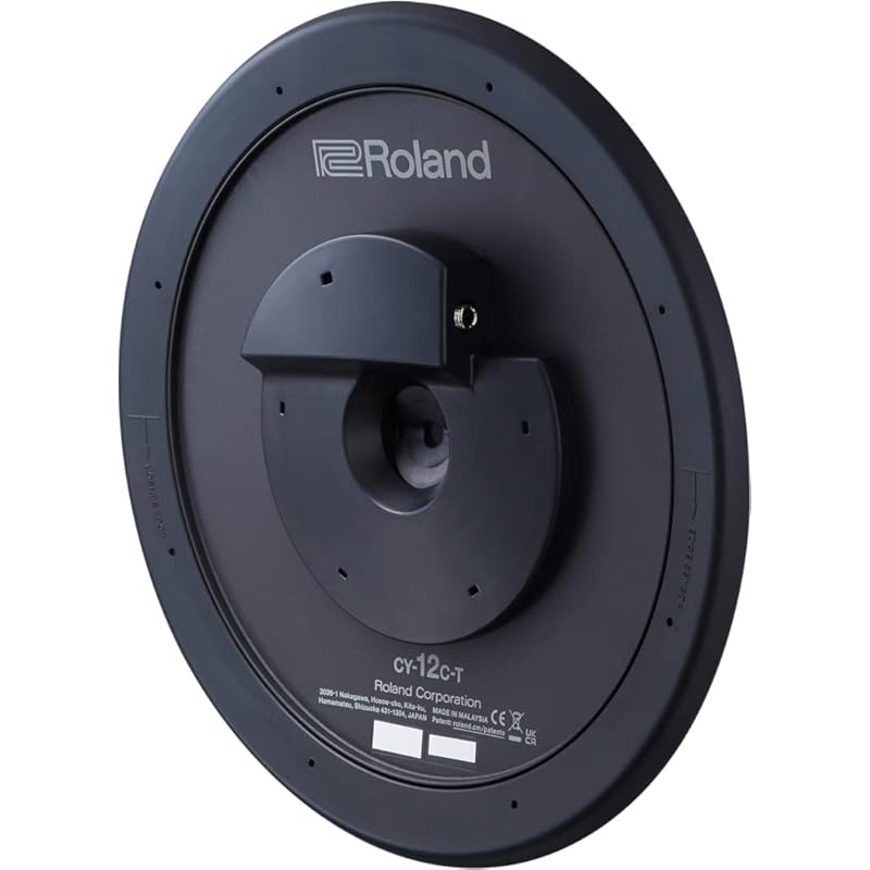 Roland CY-12C-T V-Cymbal Pad - Crash, 12-inch, Slim, Supports Choke Technique, for Home Practice