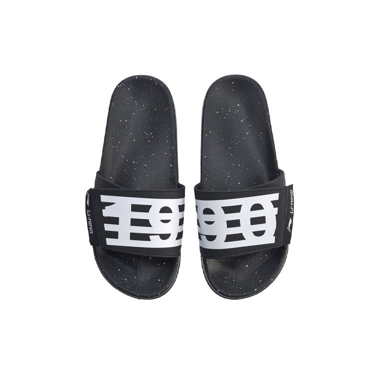 Li-Ning Trendy Lightweight Silent Slide Sandals Women Footwear Black AGAP004-2