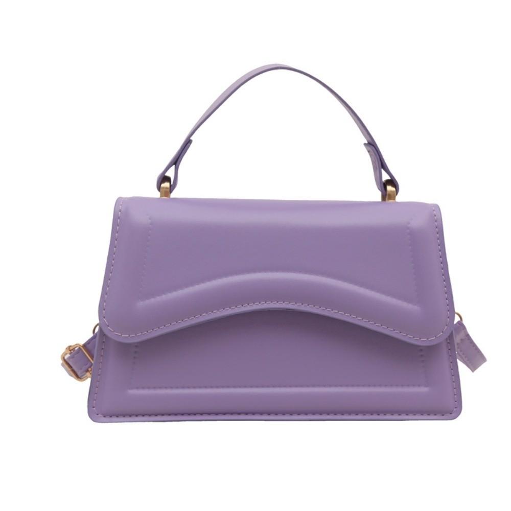 Small Size PU Leather Handbag Solid Color Crossbody Messenger Tote New Women's Shoulder Bag Work