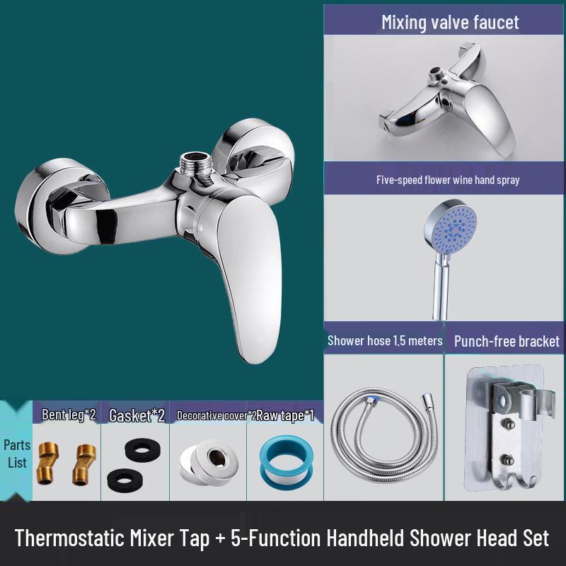 TLXT Concealed Brass Shower Faucet Set