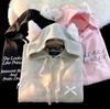 American sweet and cool wind cat ears hooded sweater women's spring and autumn 2025 design sense niche lazy chic couple coat