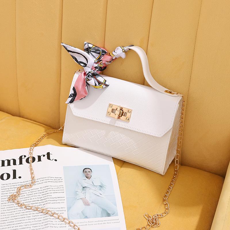 Kos deg opp Kjede Små Firkantede Vesker Engros Damevesker, Moteriktige og Allsidige Små Vesker med Vevet Mønster