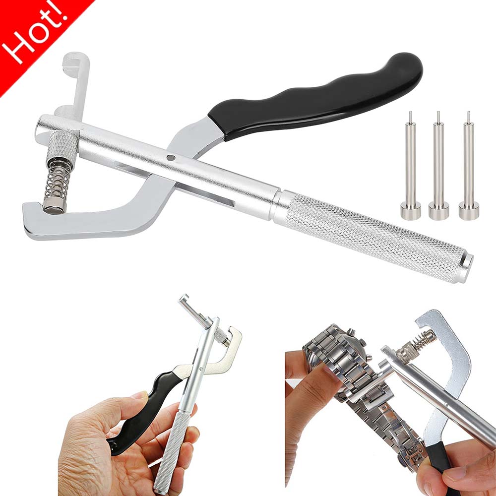 NEU Schnell zu entfernende professionelle Uhren-Werkzeugkasten Stahlstift-Abzieher Glieder-Einsteller Ersatz 3-Pin-Zange Armband-Einstellwerkzeuge