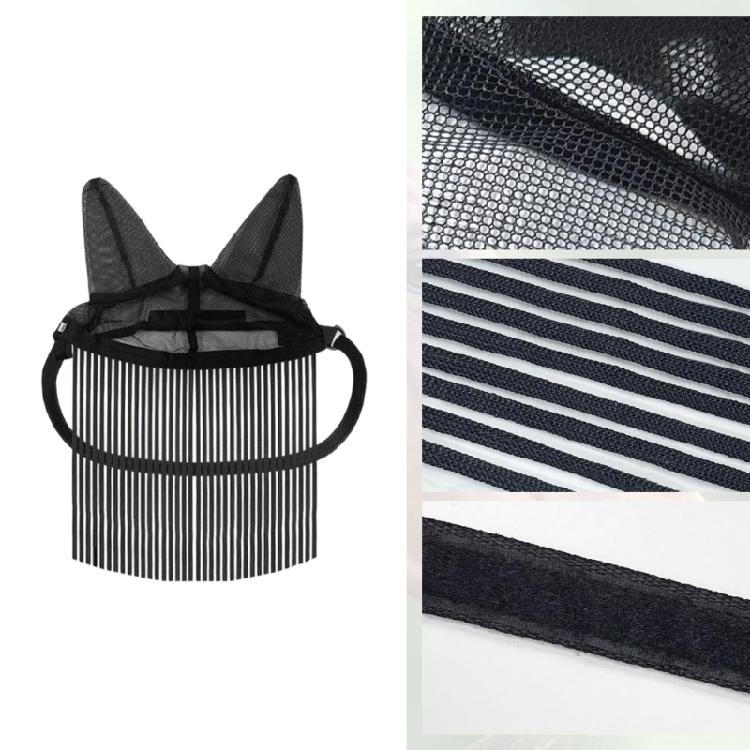 Strong Dark Fly Cover For Equines Offering Breathable Openwork Structure And Gentle Inner Lining