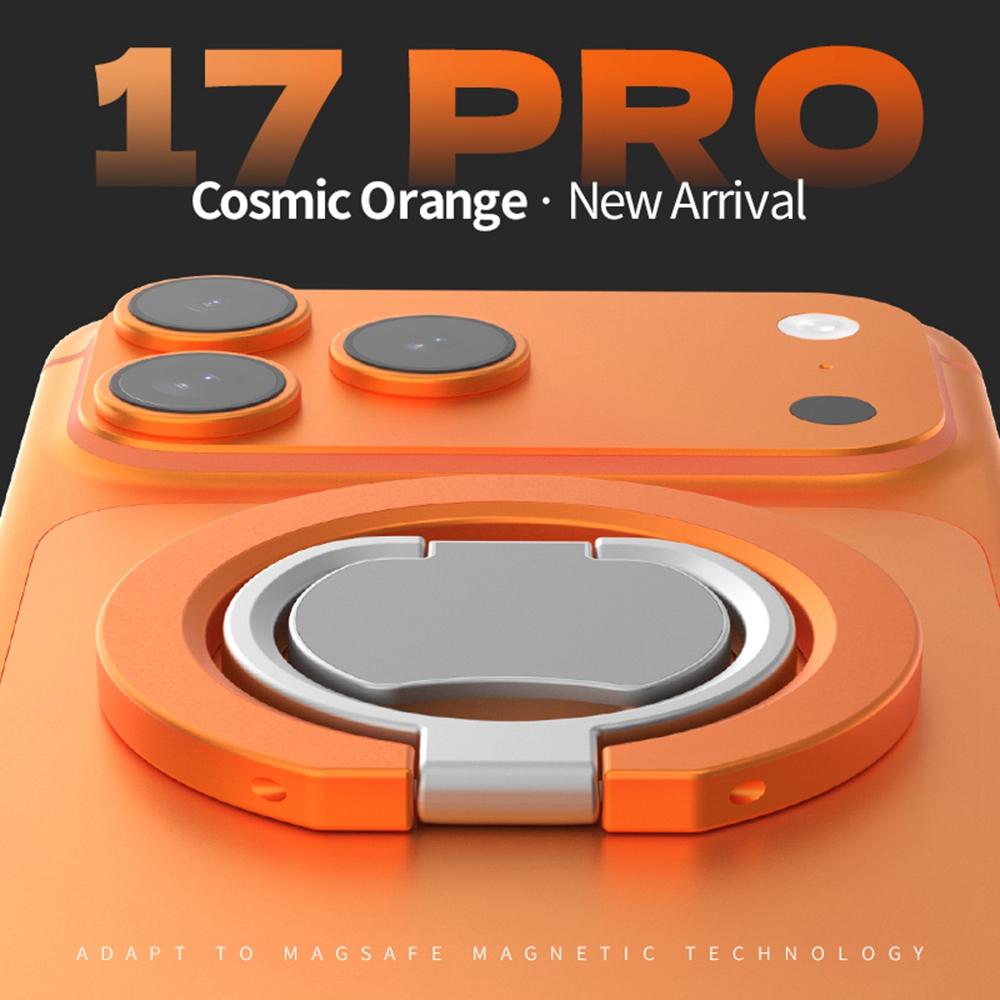 Magnetic Phone Ring Holder Grip with Dual-Side Magnets Triple Folding Zinc Alloy Kickstand