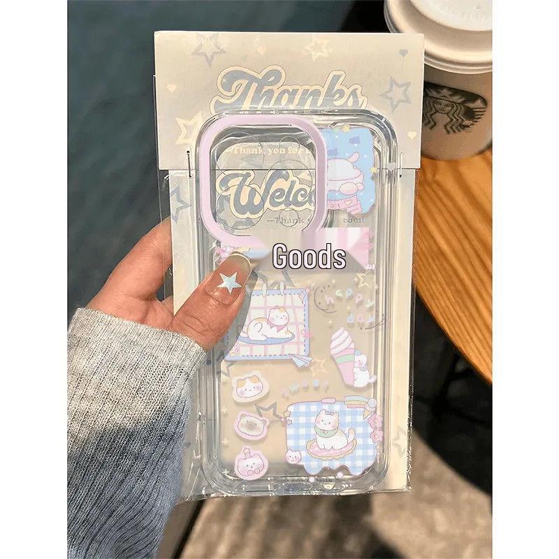 Przezroczyste etui na telefon Ice Cream Kitten odporne na upadki dla iPhone 13/14 Pro Max