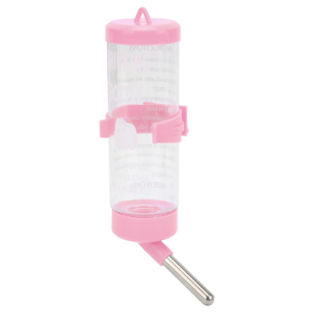 Hamster Water Bottle Dispenser Automatic No Drip Hamster Drinking Fountain for Small AnimalsPink 250ML