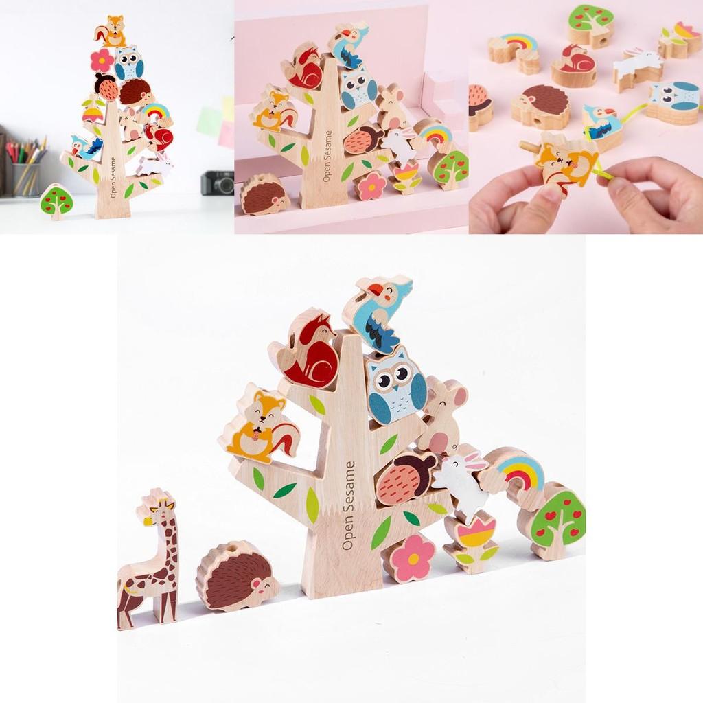 Wooden Balance Toy For Kids With Shape Matching And Parentchild Interaction