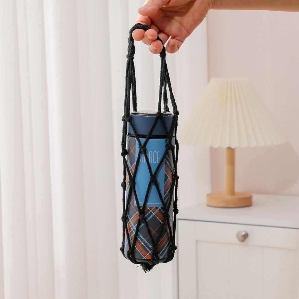 Hollow Out Bottle Mugs Storage Bag Foldable Portable Cups Holder Coffee Cup Mesh Bag Camping