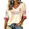 Women's V-Neck Breast Print Lightweight Blouse for Spring Summer