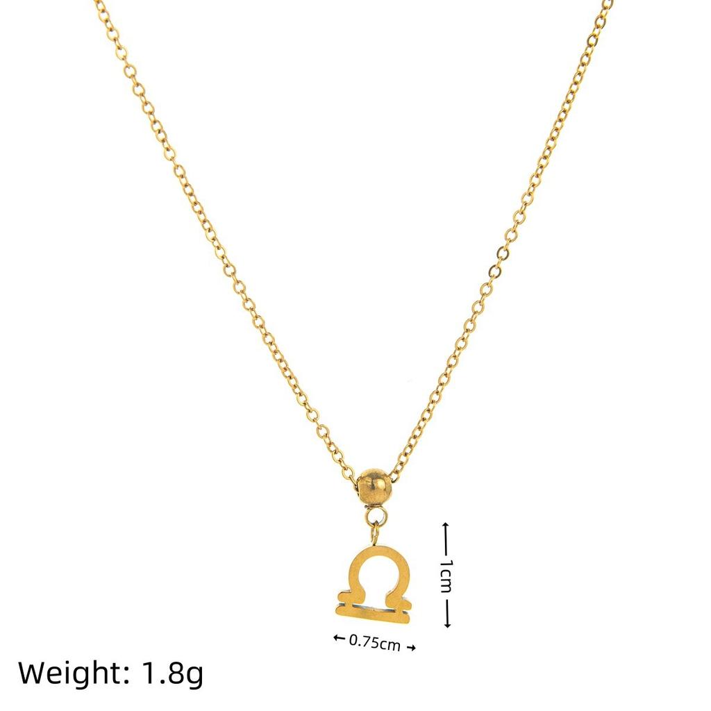 Stainless Steel 12 Constellation Pendant 12 Constellation Symbol Pendant Necklace Bracelet Furnace Vacuum Plating Color Retention