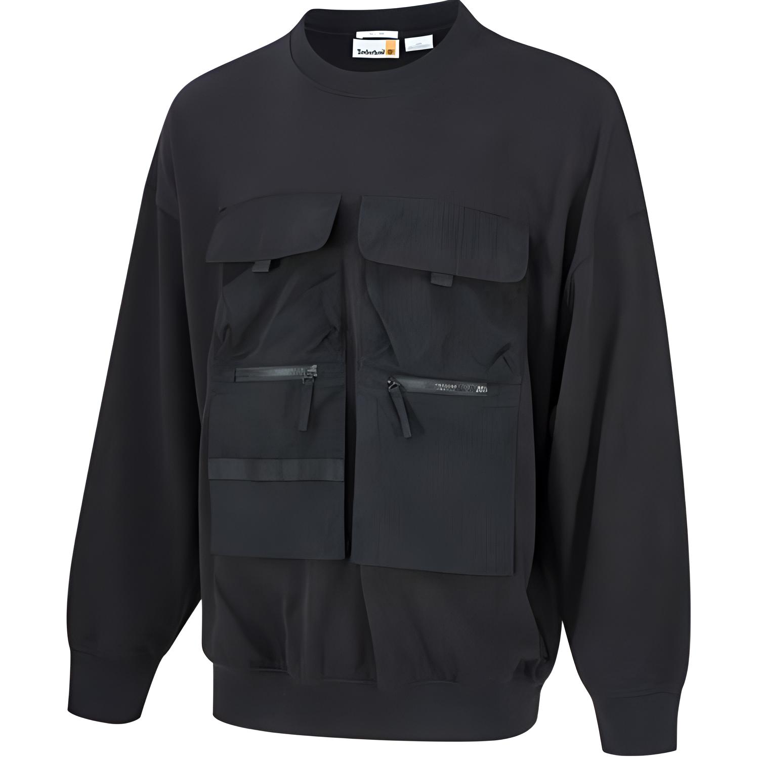 

Timberland Edia Utility Crew Neck Comfortable Sports Sweatshirt Unisex Sweatshirt Black A664F-001 S