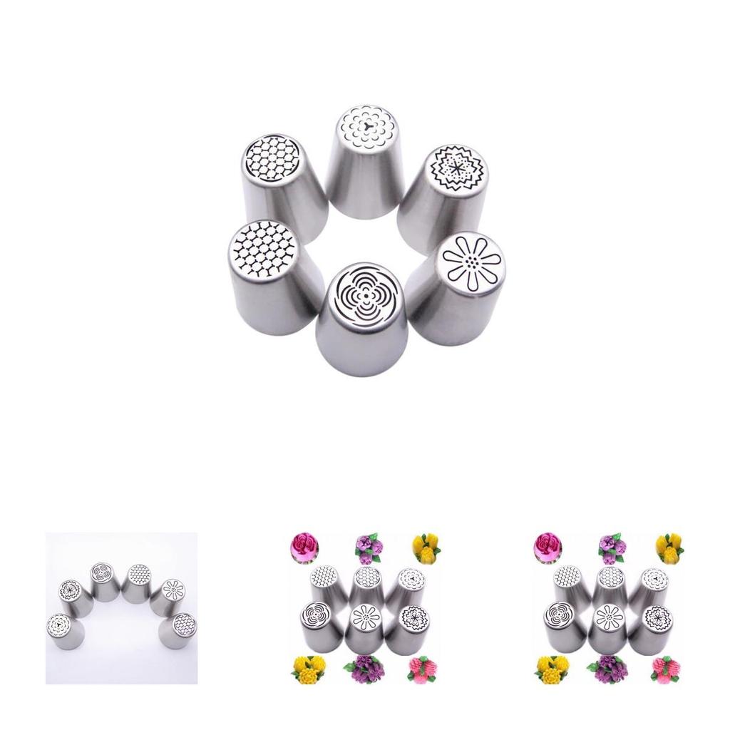 Luxurious 8pcs Russian Tulip Flower Cake Icing Piping Nozzles For Elegant Decorating