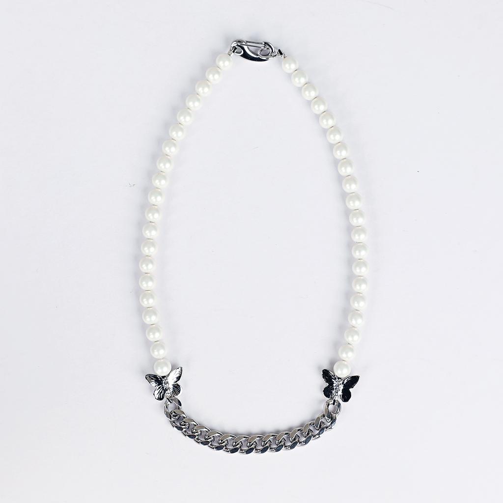 Armo Candy Silver Putterfly Chain Necklace
