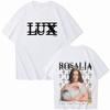 KOSZULKA ROSALIA LUX tour 2026 ROSAIA Taka Sama Jak Na Oficjalnej Stronie Wysokiej Jakości Koszulka Bawełniana Oversize Harajuku Okrągły Dekolt TEES