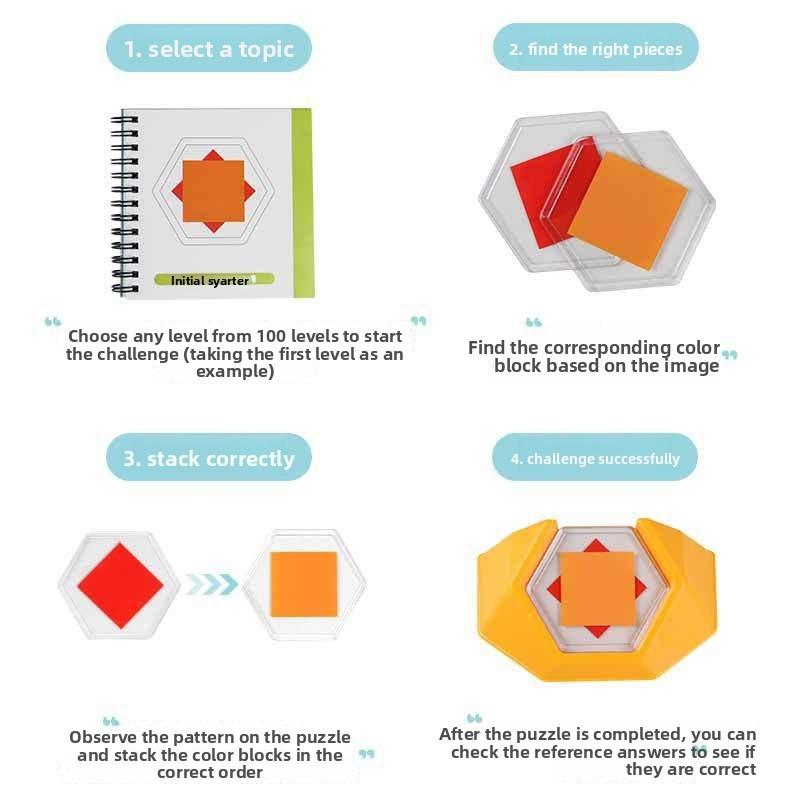 Plastic Color Decoding Puzzle With Logic Challenges For Brain Development And Kids Learning