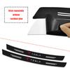 1pcs Carbon Fiber Car Trunk Rear Bumper Sticker Guard Plate Protector For Tesla Model 3 Model X S 2016-2023  Model Y Decals TM3 TMX
