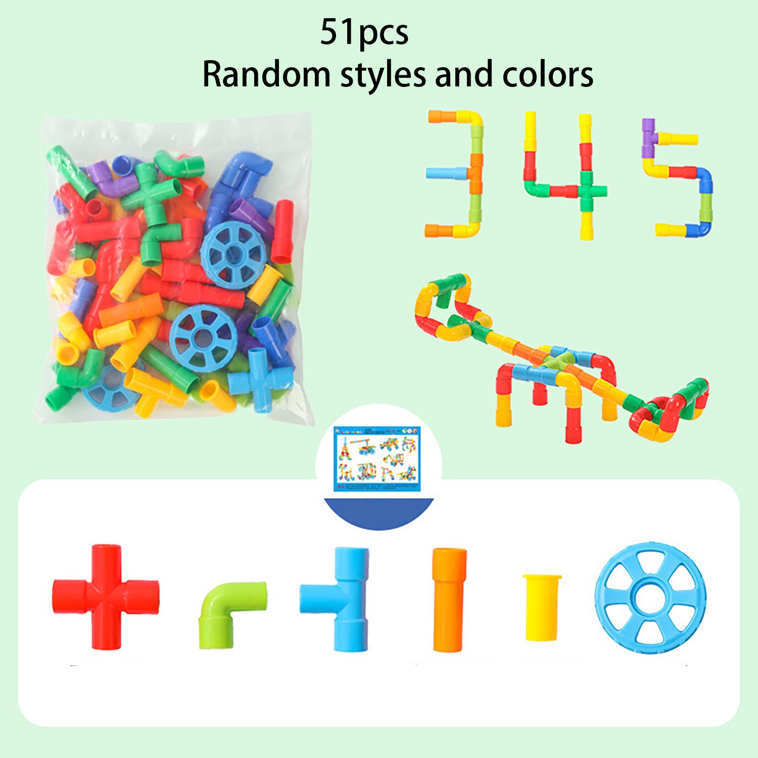 Children s pipeline building block toys, large particle building block assembly toys, parent-child interactive DIY