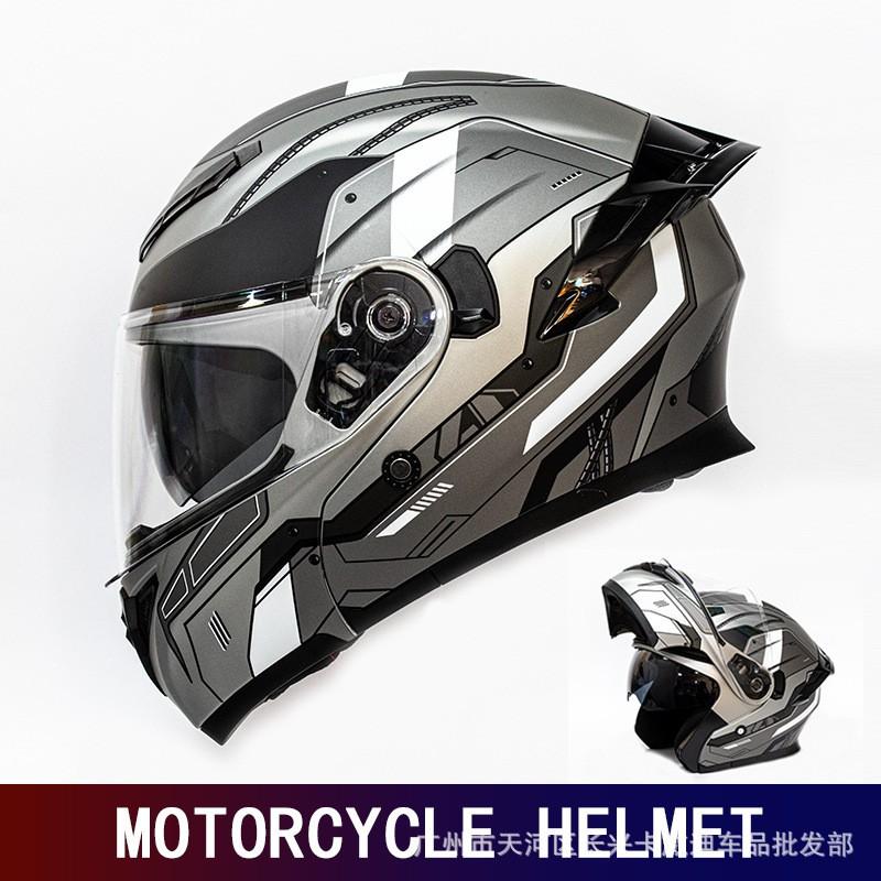 Full Face Motorcycle Helmet With Dual Lens Anti-Fog Visor DOT ECE 3C Certified Unisex Winter Use
