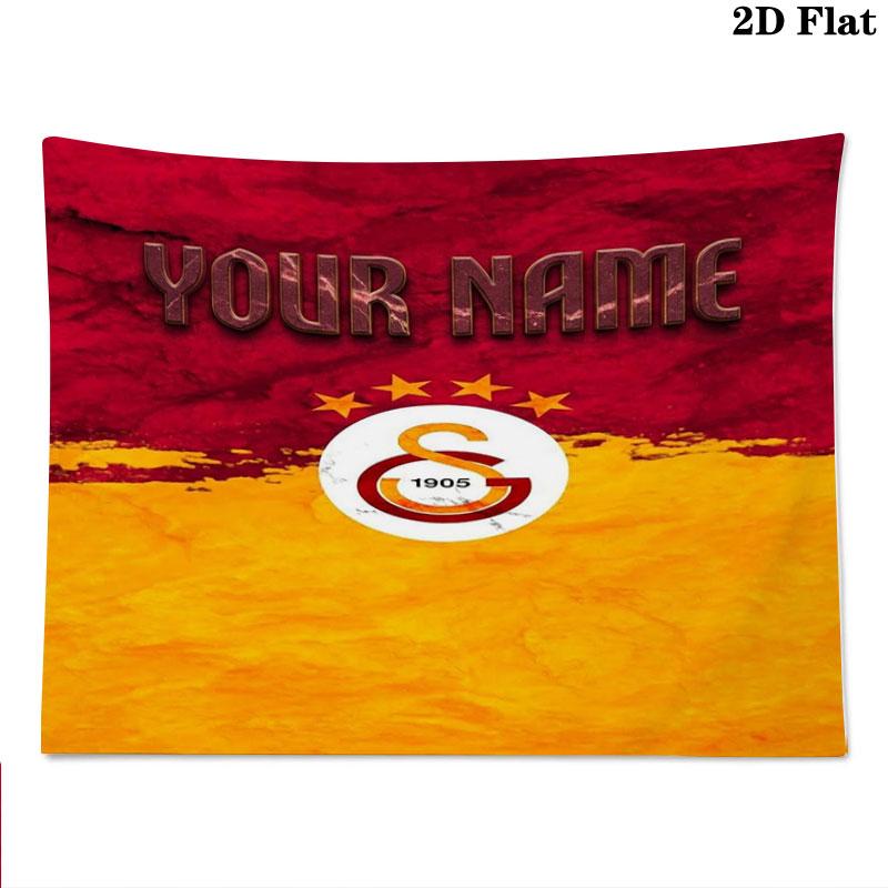 Galatasaray S Niestandardowe Imię Gobelin Ścienny Estetyczny Dekor Ścienny Drukowany Materiał Koc Dekoracyjne Gobeliny do Sypialni Salonu Wystrój Domu