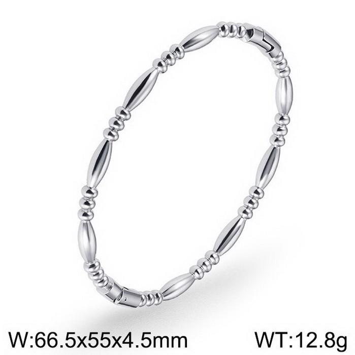 Women's Minimalist Bamboo Joint Titanium Steel Bracelet - Light Luxury, Exquisite High-End Design