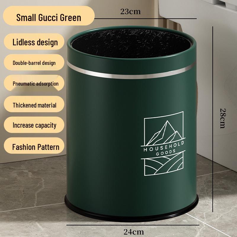 

Large Household Trash Can for Toilet, Kitchen, Bedroom, Bathroom, Dorm & Living Room - Modern Minimalist Style 16L