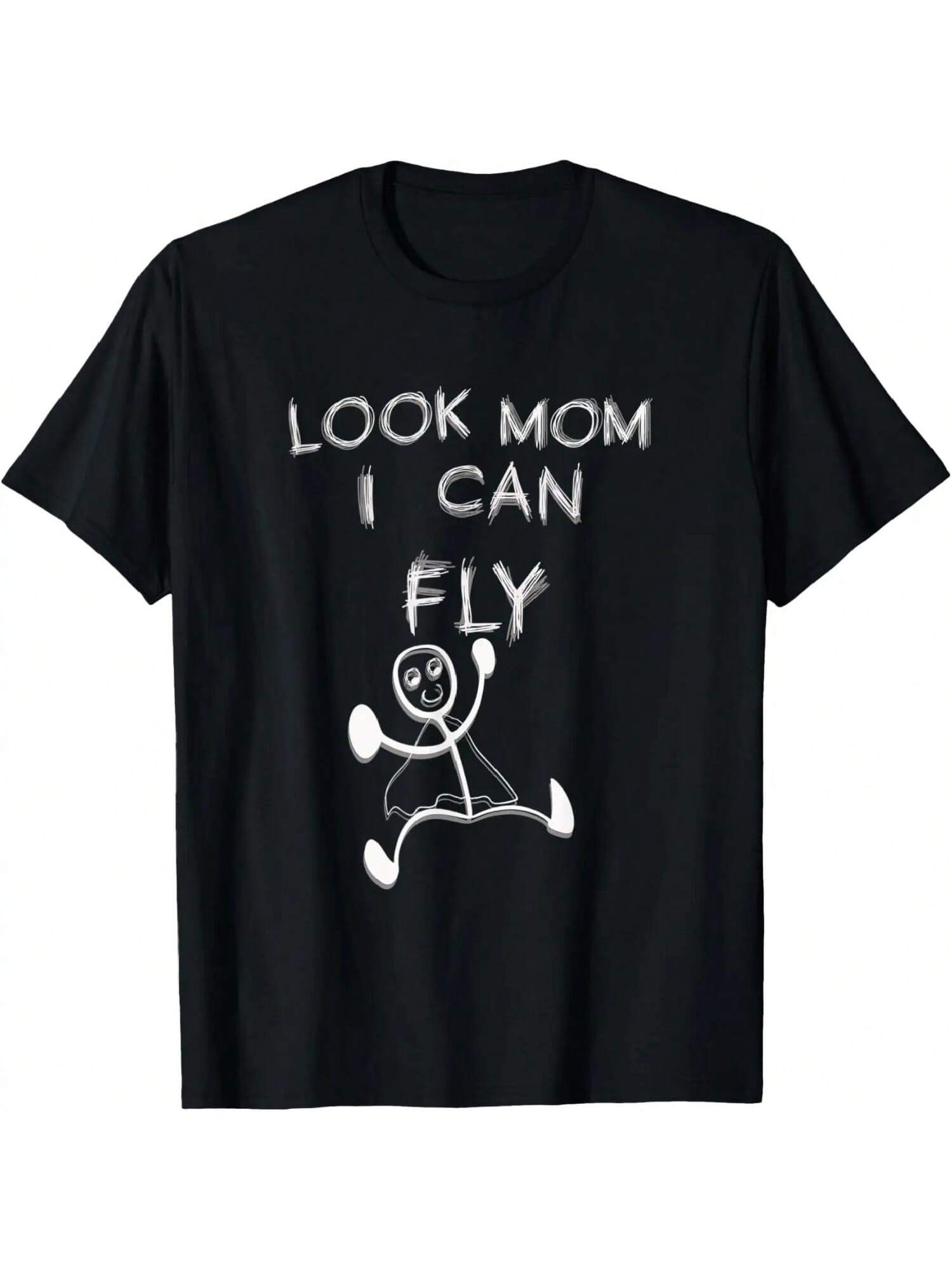 Funny Men unisex Sarcasm Look Mom I Can Fly T-Shirt S разноцветный