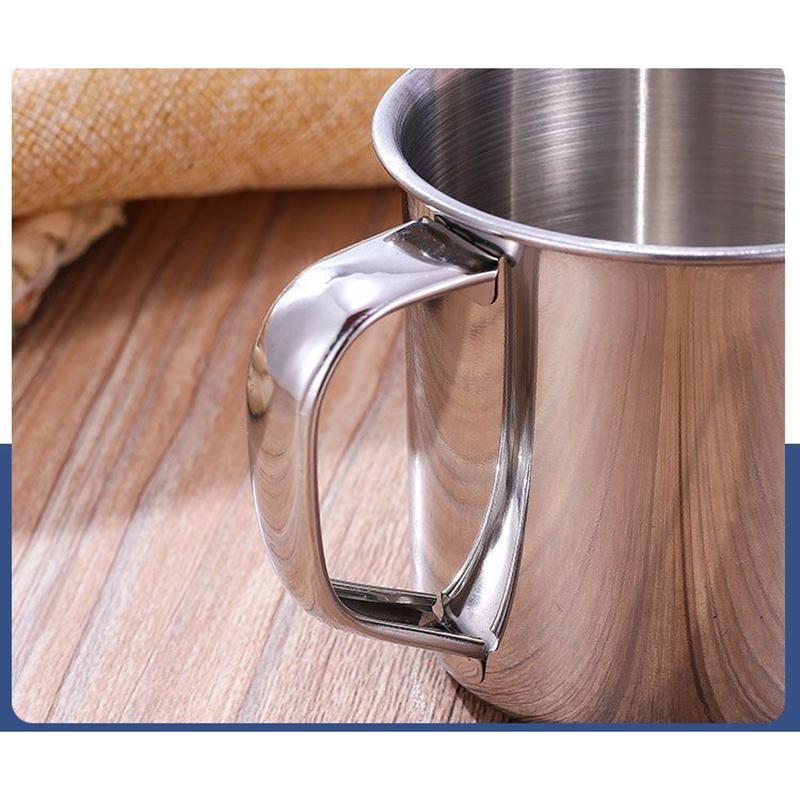 250ml Mini 304 Stainless Steel Cup, Simple Handheld Water & Mouthwash Cup for Household Use
