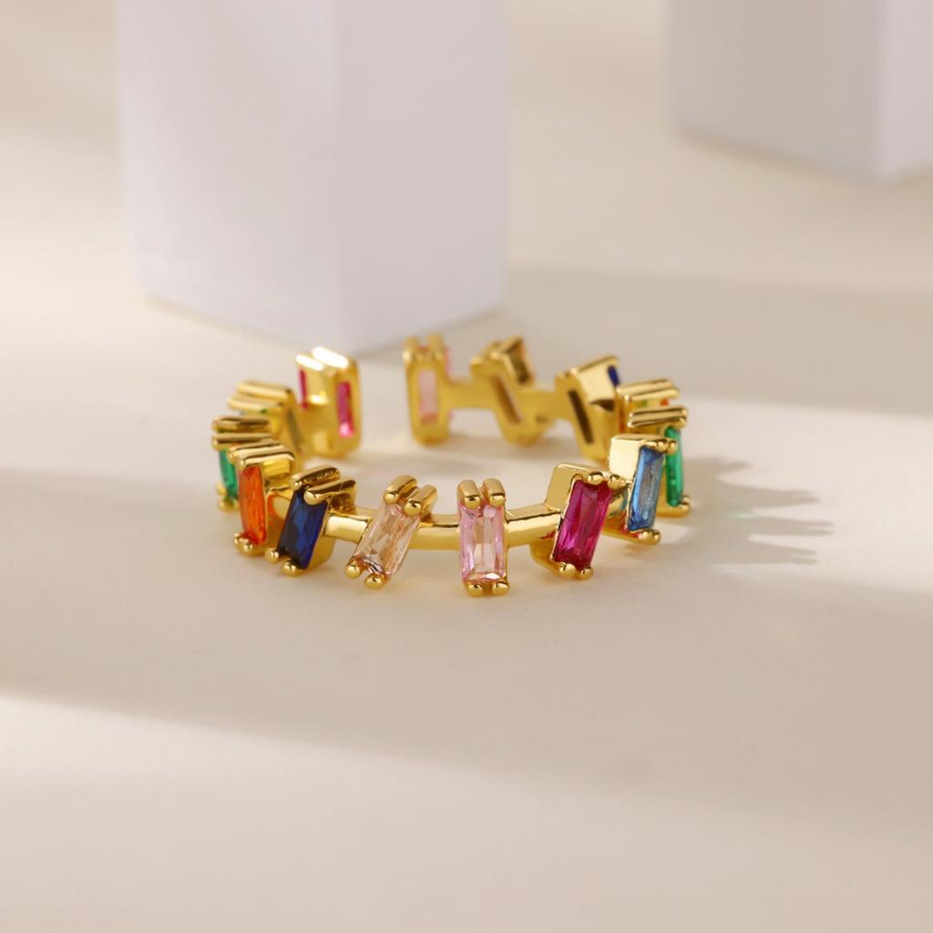 Openable Rings Geometric Finger Ring Unique Design Sparkling Finger Jewelry Suitable for Casual or Formal Outfits