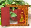 Antique Painted Indian Jharokha Window: Royal King Wall Hanging