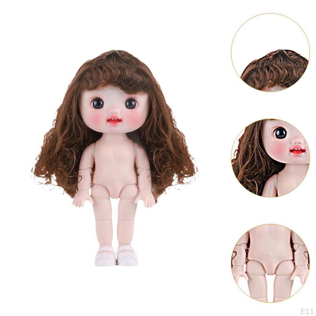 21cm BJD Doll with Footwear Interactive Design Movable Joints Educational Toy for Girls Gift Holiday