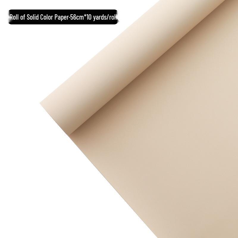 Korean Style Matte Floral Wrapping Paper - Morning Mist Roll, Skin-Feel, Waterproof.