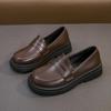 Children's Black Boys UK Uniform School Shoes Fashion Soft Kids Versatile Girls Shalow Loafers Slip-on Breatheable 2024 Spring