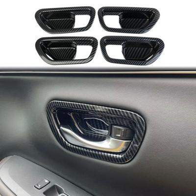 Carbon Fiber Style Interior Door Handle Bowl Cover Trim For Honda Pilot +
