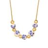 Temperament national style blue and white porcelain round bead fringed necklace, simple and versatile high-end necklace