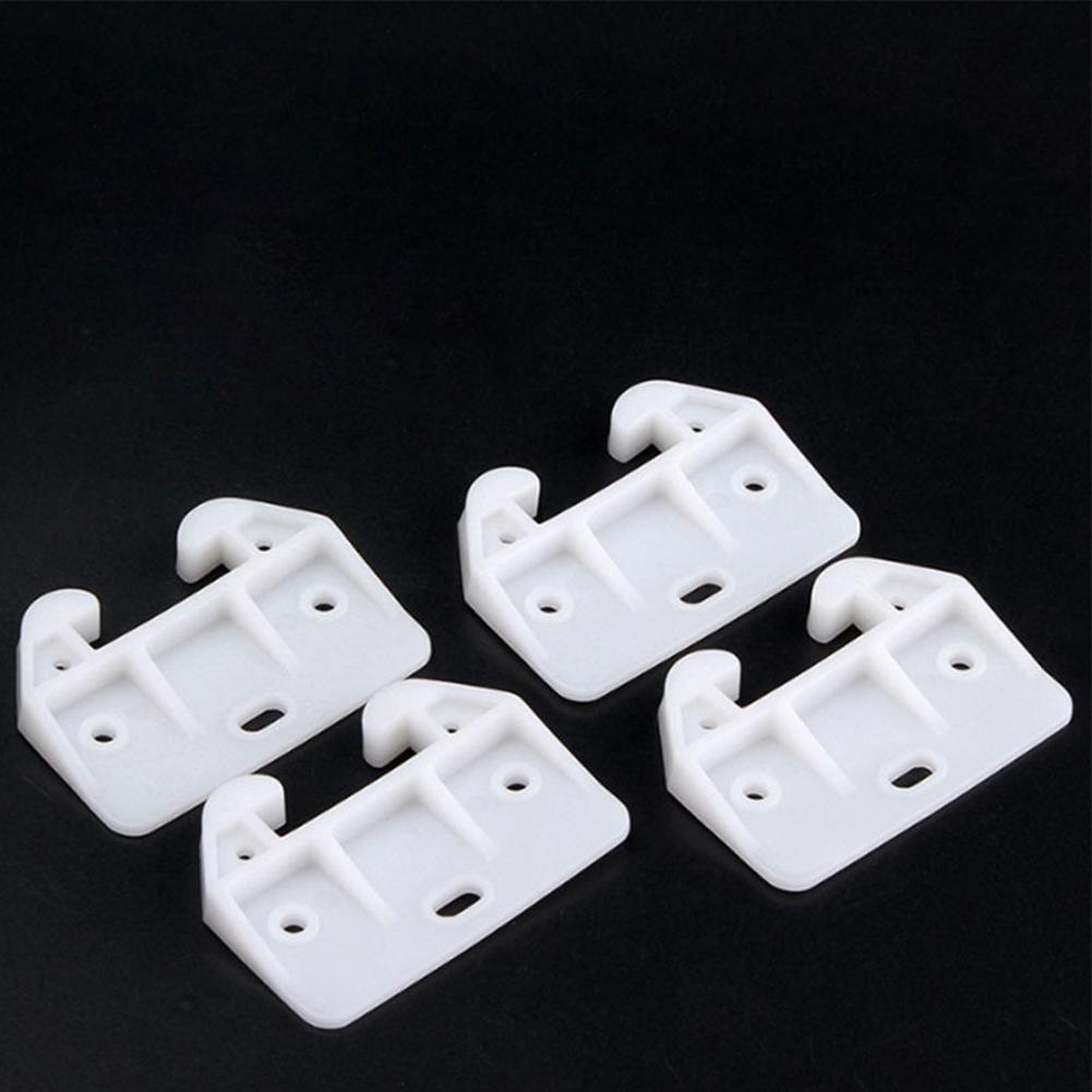 10 PCS Plastic Drawer Guide Plastic Drawer Replacement Parts Bottom Mount White Dresser 2.28 X 1.61 X 0.28 Inches