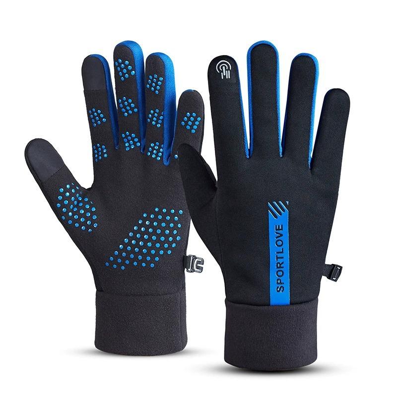 New women's season warm gloves women's winter cycling cotton velvet cold-proof finger high elastic cute hand guard