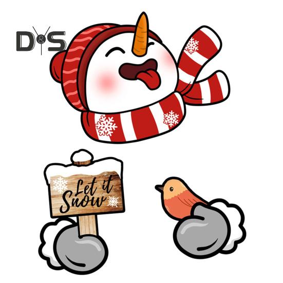 Christmas Decorations Set Santa Claus Elk Snowman Peeking Garden Yard Decorations Outdoor Xmas DIY Garden Fence Sign Ornament for Home Garden Yard