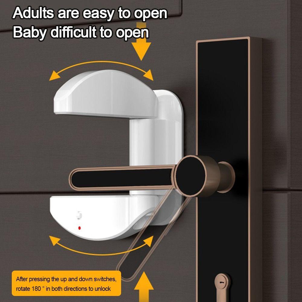 Protection Device Door Handle Lock Durable Door Block Safety Device Door Stopper Alarm  Baby Safety