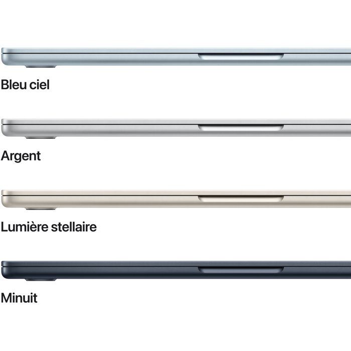 Apple - 13,6" MacBook Air M5 (2026) - RAM 16Go - Stockage 1To - CPU 10 cœurs - GPU 10 cœurs - Minuit
