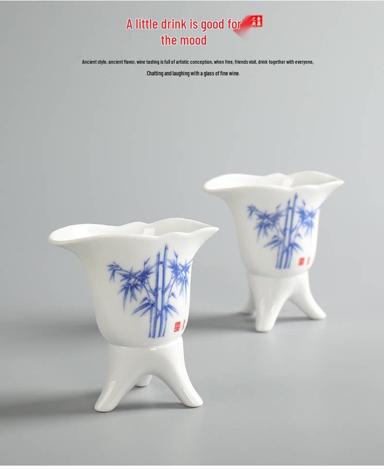 Emperor Celadon Ceramic Wine Set: Choose One or Two Retro Chinese Baijiu Cups
