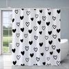 Colorful Heart Shower Curtains in the Bathroom Shower Curtains for the Home Bathroom Accessories Set Folding Partition Curtain