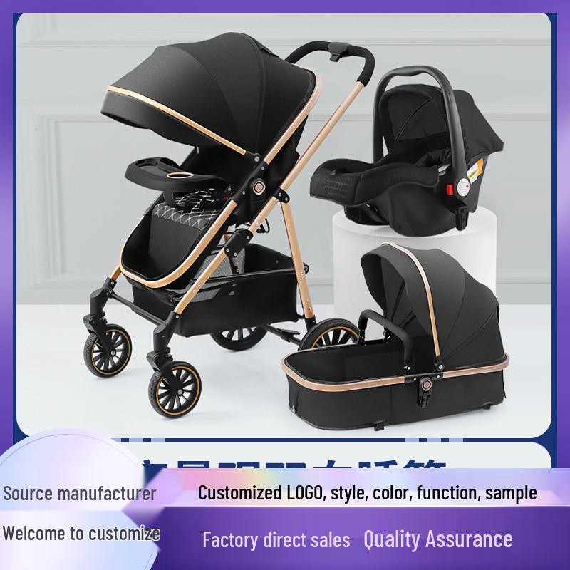 Yinglai'er Lightweight Foldable Reversible Baby Stroller with Sleep Basket