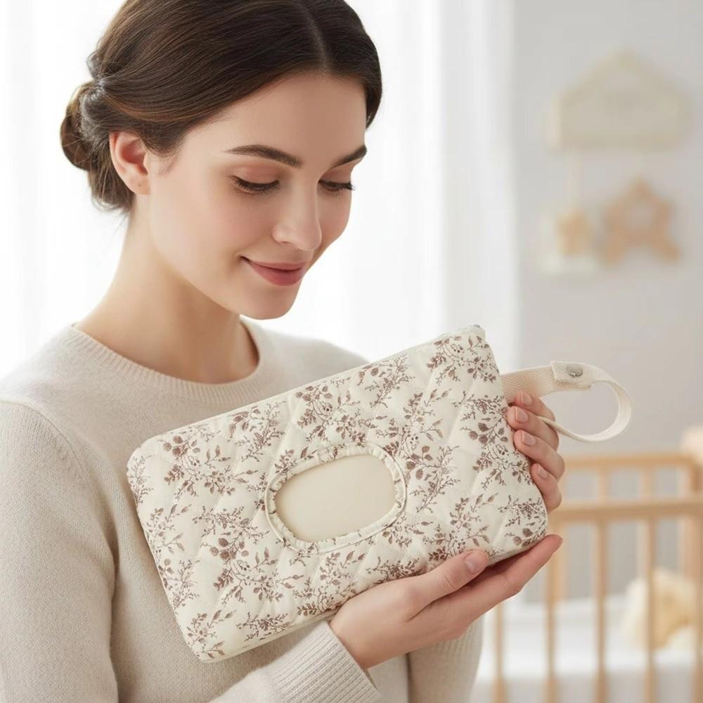 Floral Design Baby Wipes Dispenser Portable Hanging Napkin Case Car Tissue Dispenser  Daily Use