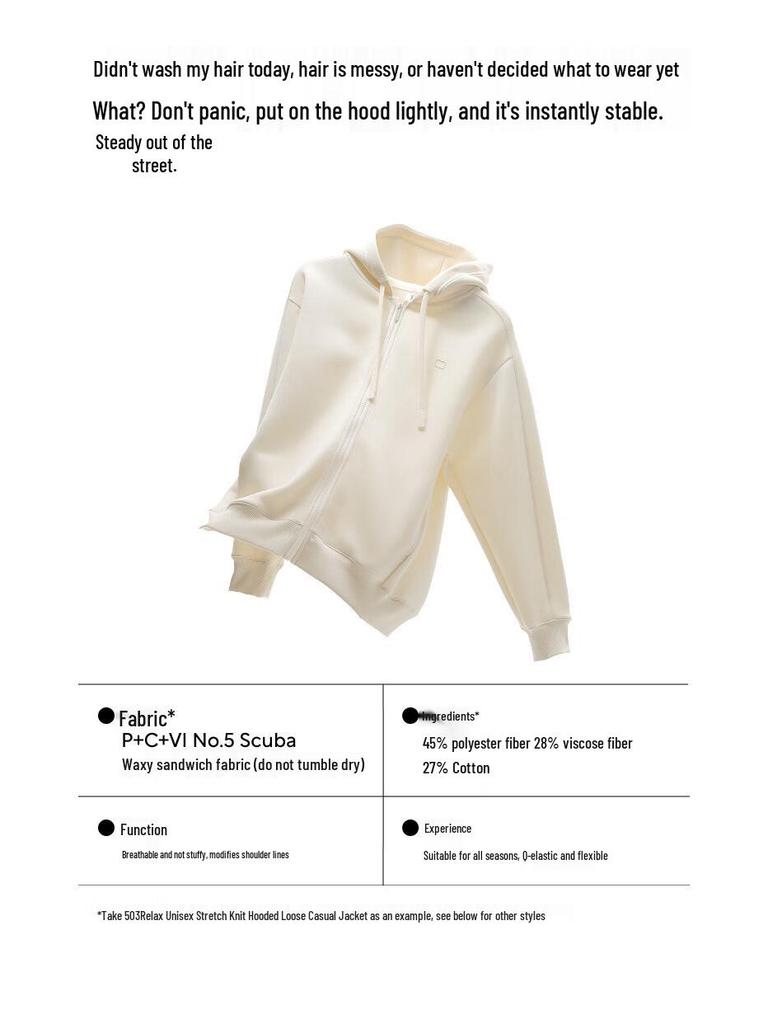 Bananain Wang Yibo 503 Relax Unisex Pletená mikina s kapucí