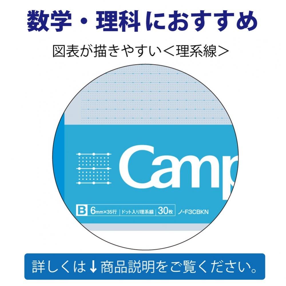 KOKUYO Note Campus Note Dotted Science Line (B Ruled 6mm) 5 Color Pack B5 No-F3CBKNX5