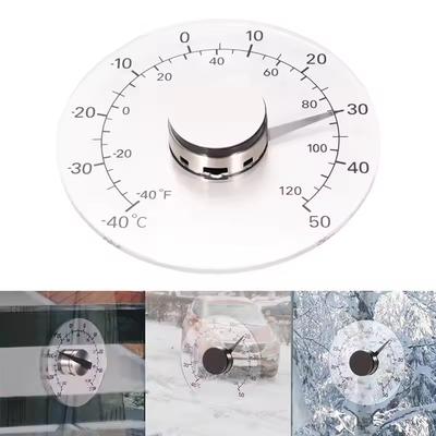 Window Wall Indoor Outdoor Thermometer Waterproof Clear Pointer Display Temperature Humidity Meter Temperature Measuring Tester
