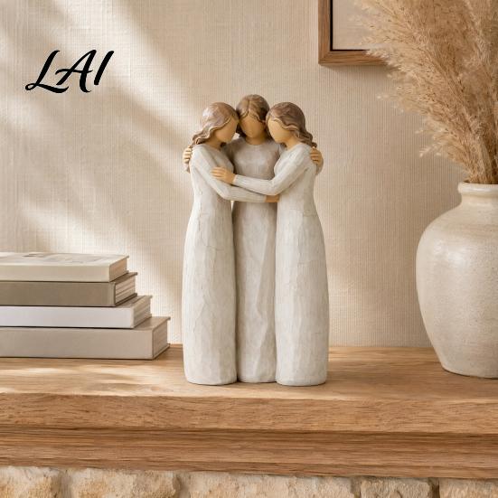 Abstract Sisterhood Statues Four Women Friendship Figurine Decor Statue Gift for Friends Sisters Supportive Sister Anniversary and Moms Faceless